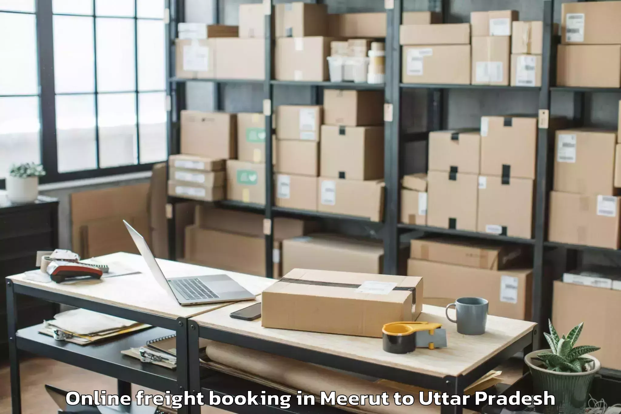 Meerut to Kaptanganj Online Freight Booking Booking